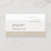 シンプル幾何学的QRコードカプチーノ 名刺 (裏面)