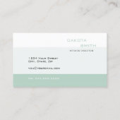 シンプル幾何学的QRコードシーフオムグリーン 名刺 (裏面)