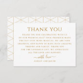 シンプル幾何結婚図形エレガントモダンす サンキューカード (正面/裏面)