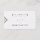 シンプル幾何銀グリッター白い背景 名刺 (裏面)