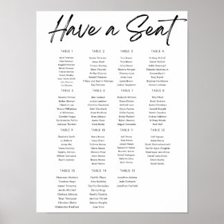 シンプル座席表 ポスター