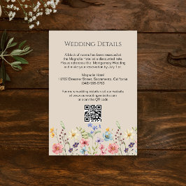 シンプル庭園の結婚式詳細 エンクロージャーカード