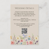 シンプル庭園の結婚式詳細 エンクロージャーカード (正面)