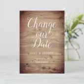 シンプル延期された木材を変更素朴する 招待状 (スタンド正面)