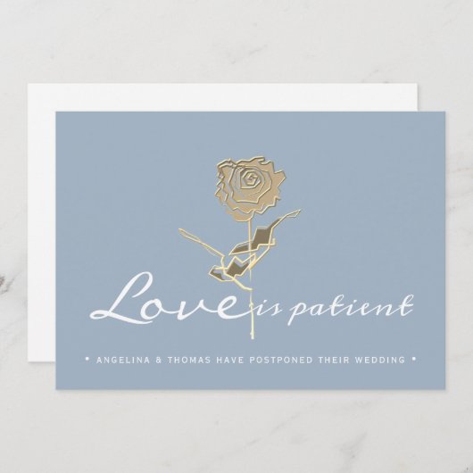 シンプル延期さ結婚れた日付の変更 セーブザデート (正面/裏面)