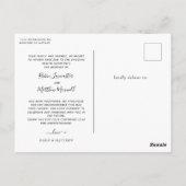 シンプル延期結婚の発表 ポストカード (裏面)