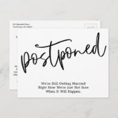 シンプル延期結婚発表 ポストカード (正面/裏面)