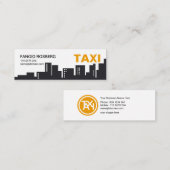 シンプル建物シルエット輸送タクシー スキニー名刺 (正面/裏面)