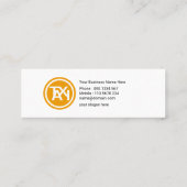 シンプル建物シルエット輸送タクシー スキニー名刺 (裏面)