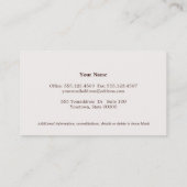 シンプル弁護士カード付き縁どアイボリー 名刺 (裏面)
