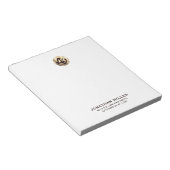 シンプル弁護士用モダン金ゴールドロゴ ノートパッド (アングル)