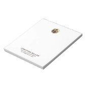 シンプル弁護士用モダン金ゴールドロゴ ノートパッド (回転)