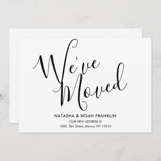 シンプル引っ越しましたの新しいアドレスのアナウンス (正面/裏面)