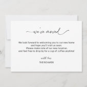 シンプル引っ越しましたの新しいアドレスの移動のお知らせ 案内状 (裏面)