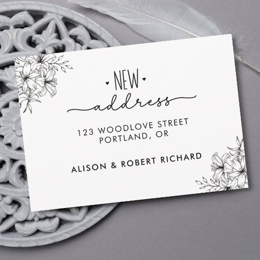 シンプル引っ越しましたの新しいアドレスの移動のお知らせ 案内状