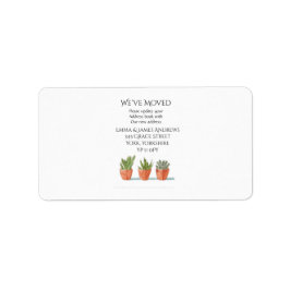 シンプル引っ越しました差出人住所ラベル ラベル