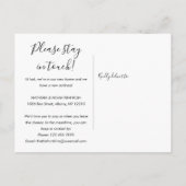 シンプル引っ越しました新しいホームアドレス 案内ポストカード (裏面)