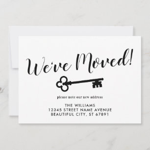 シンプル引っ越しました鍵新しいホームアドレスの移動 案内状
