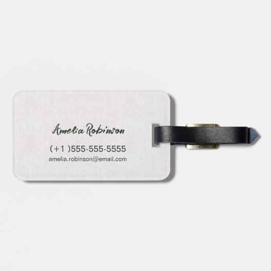 シンプル引用文インスパイアチノイスリーフローラロータス ラゲッジタグ (裏面横)