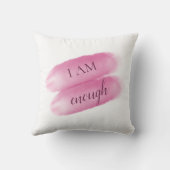 シンプル引用文インスパイア私は十分な肯定 クッション (裏面)