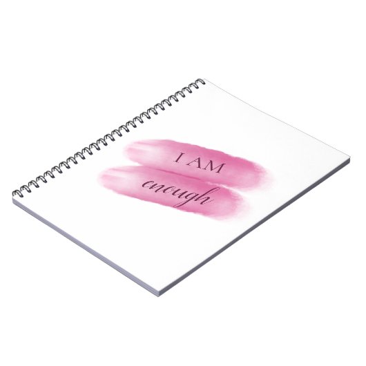 シンプル引用文インスパイア私は十分な肯定 ノートブック (左側)