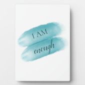 シンプル引用文インスパイア私は十分な肯定 フォトプラーク (正面)