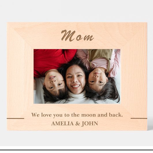 シンプル引用文モマカスタムー写真フレーム レーザー彫刻フレーム