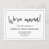 シンプル引越し案内はがき 案内ポストカード (正面)