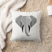 シンプル形状幾何学象の頭 クッション (ブランケット)