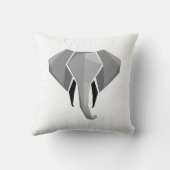 シンプル形状幾何学象の頭 クッション (裏面)