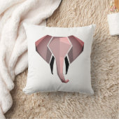 シンプル形状幾何学象の頭 クッション (ブランケット)