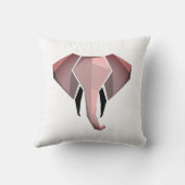 シンプル形状幾何学象の頭 クッション (裏面)
