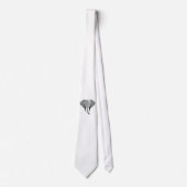 シンプル形状幾何学象の頭 ネクタイ (正面)