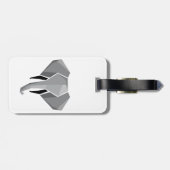 シンプル形状幾何学象の頭 ラゲッジタグ (裏面横)