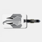 シンプル形状幾何学象の頭 ラゲッジタグ (裏面横)