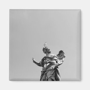 シンプル彫モダン像上のカモメの写真 マグネット