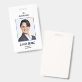 シンプル従業員のスタッフID バッジ (正面＆裏面)