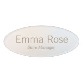 シンプル従業員スタッフの磁気名タグバッジ 名札 (正面)