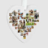 シンプル心モダン型フォトコラージュ オーナメント (正面)