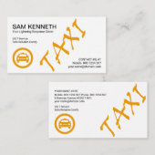 シンプル心地良スタイリッシュいイエロータクシー 名刺 (正面/裏面)