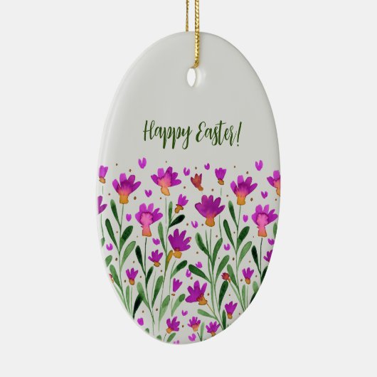 シンプル忘れ私ではなく花イースター セラミックオーナメント (右)