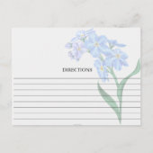 シンプル忘れBlue-Me-Notフローラレシピカード ポストカード (正面)