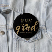 シンプル応援ズトゥーグラッドブラック金ゴールド 缶バッジ (インサイチュ)