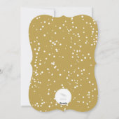 シンプル応援書道スクリプト金ゴールドグラデーション写真 シーズンカード (裏面)