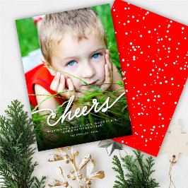 シンプル応援書道台本の写モダン真 シーズンカード