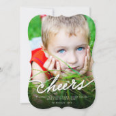 シンプル応援書道台本の写モダン真 シーズンカード (正面)