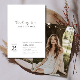 シンプル恋しく思ブライダルシャワー写真 招待状