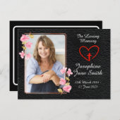 シンプル悔やみや弔慰エレガント記念写真祈りの言葉カード ポストカード (正面/裏面)