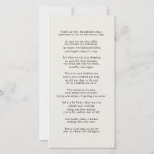 シンプル悔やみや弔慰エレガント記念葬儀写真 サンキューカード (裏面)