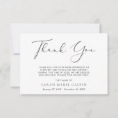 シンプル悔やみや弔慰葬儀 サンキューカード (正面)